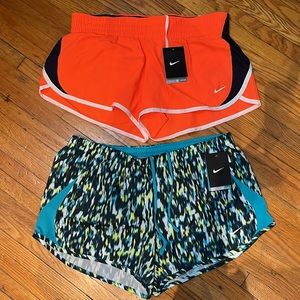 NWT LOT OF 2 NIKE RUNNING SHORTS.  Size Large
